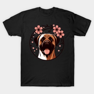 Boerboel Embraces Spring Amidst Cherry Blossoms Radiance T-Shirt